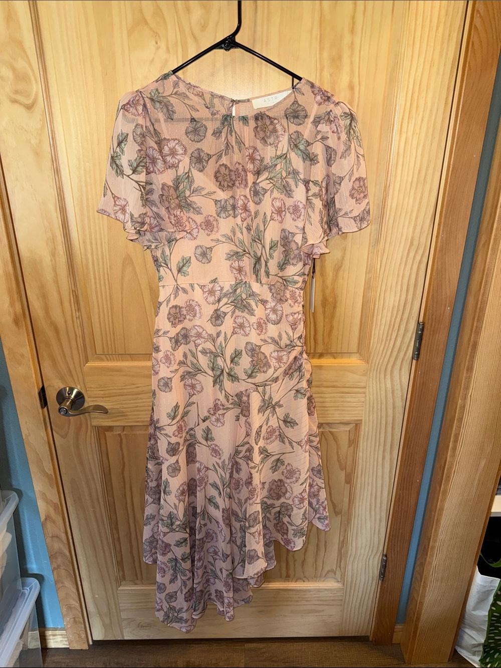 ASTR Pink Garden Floral Midi/Long Dress
